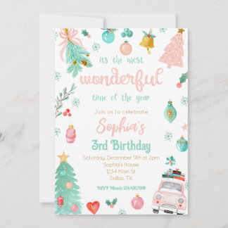 Invitation Pink Plus merveilleux temps de l'année Anniversair