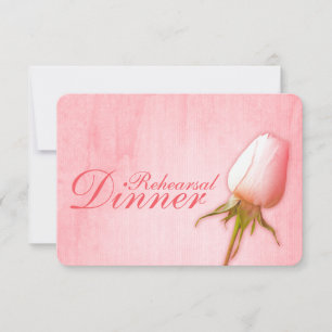 Invitation Pink rose bud mariage de la répétition dîner invit