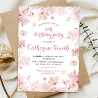 Pink Sakura Cerry Blossom Sweet 16e anniversaire