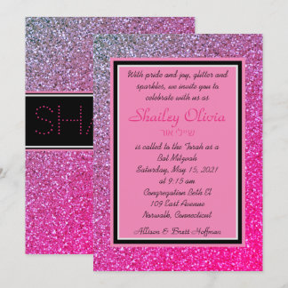 Invitation Pink Sparkles