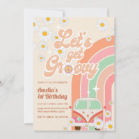 Pink Super Van Daisy Rainbow Hippie Anniversaire