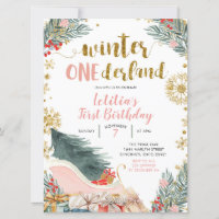 Pink traîneau hiver onderland Anniversaire Invitat