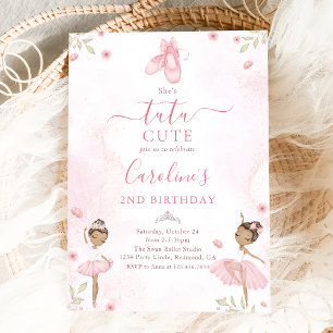 Invitation Pink Tutu Cute Ballet Danseuse Ballerina Anniversa
