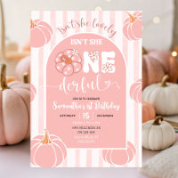 Pink Whimsical Stripes Citrouille Anniversaire com