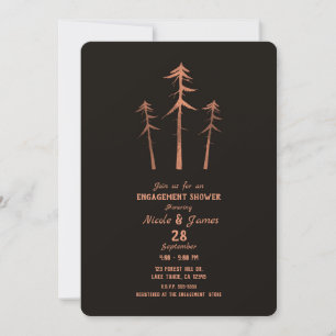 Invitation Pins de cuivre bronze hauts Engagement rustique