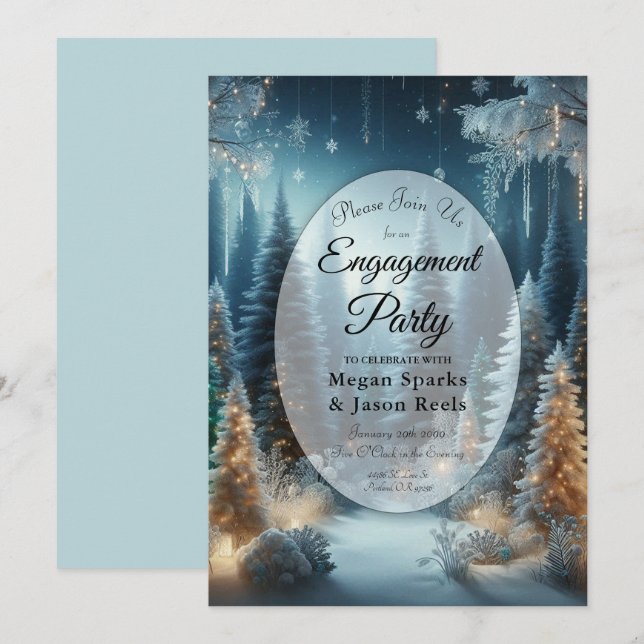 Invitation Pins givrés dans la partie d'engagement de la lueu (Devant / Derrière)