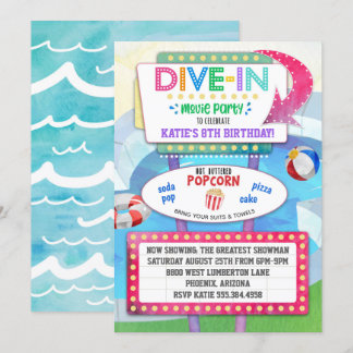 Invitation Piqué dans l'invitation de fête d'anniversaire de