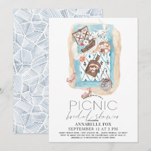 Invitation Pique-nique à la Fête des mariées de plage
