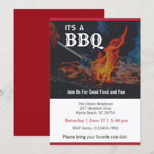 Invitation Pique-nique BBQ Cookout