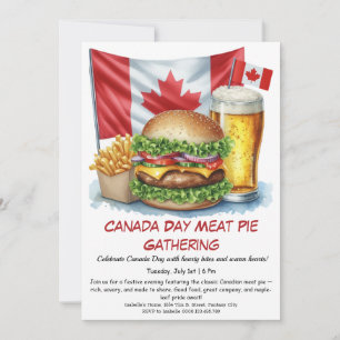 Invitation Pique-nique de jardin avec burgers et bières   Fêt
