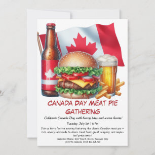 Invitation Pique-nique de jardin avec burgers et bières   Fêt