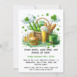 Invitation Pique-nique de la Saint-Patrick Chance amusante so