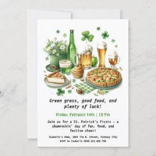 Invitation Pique-nique de la Saint Patrick - Lucky Fun