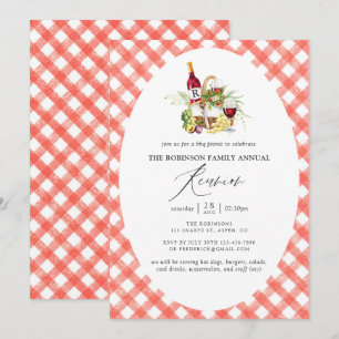 Invitation Pique-nique de retrouvailles familiales BBQ