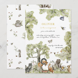 Invitation Pique-nique en forêt   Fête d'anniversaire des ani