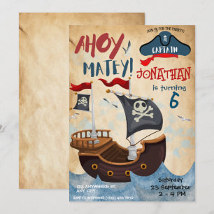 Invitation Pirate Anniversaire