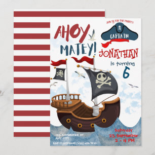 Invitation Pirate Anniversaire