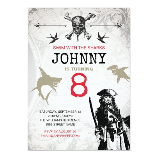Invitation Pirate Des Caraibes Anniversaire Zazzle Ca Invitation Pirate Des Caraibes Anniversaire Zazzle Ca