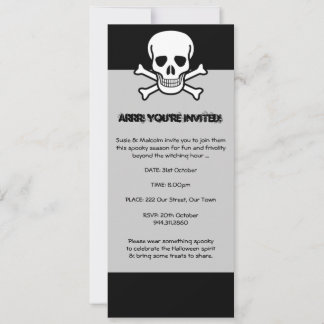 Invitation Pirate d'Halloween
