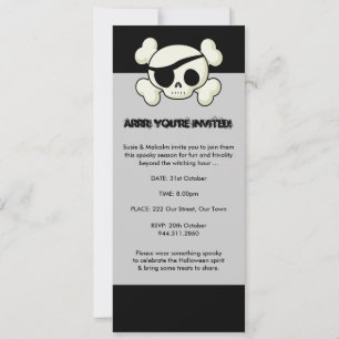 Invitation Pirate d'Halloween