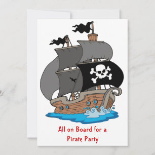 Invitation Pirate Ship Party
