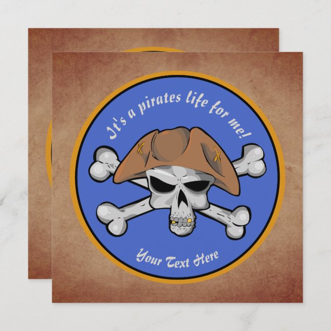 Invitation Pirates Life for Me (Devant / Derrière)