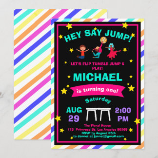 Invitation Pirouette Cute Gymnastique Jump & Play Anniversair