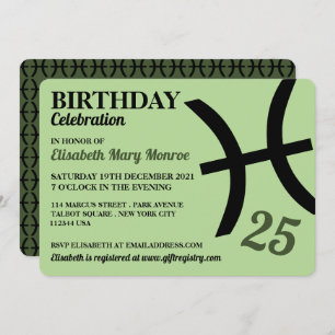 Invitation Pisces, Poisson, Signe Zodiaque, Anniversaire