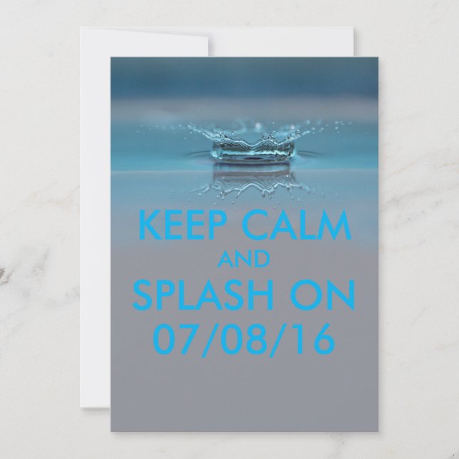 Invitation Piscine d'été ou fête de plage (Devant)