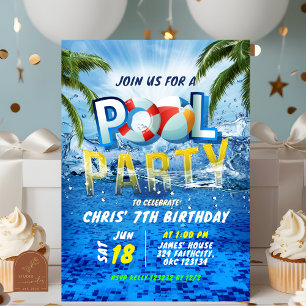 Invitation Piscine fêter été