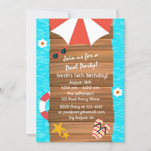 Invitation Piscine Party