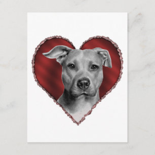 Invitation Pit Bull avec le coeur