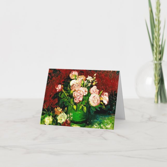 Invitation Pivoines et roses de Van Gogh (Devant)