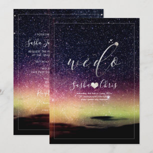 Invitation Pix-Dezines Aurora Night Sky