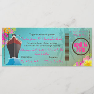 Invitation Pix-Dezines Bateau Pass d'embarquement/bateau d'am