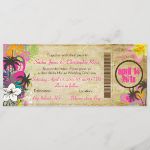 Invitation Pix-Dezines Boarding Pass to Paradise