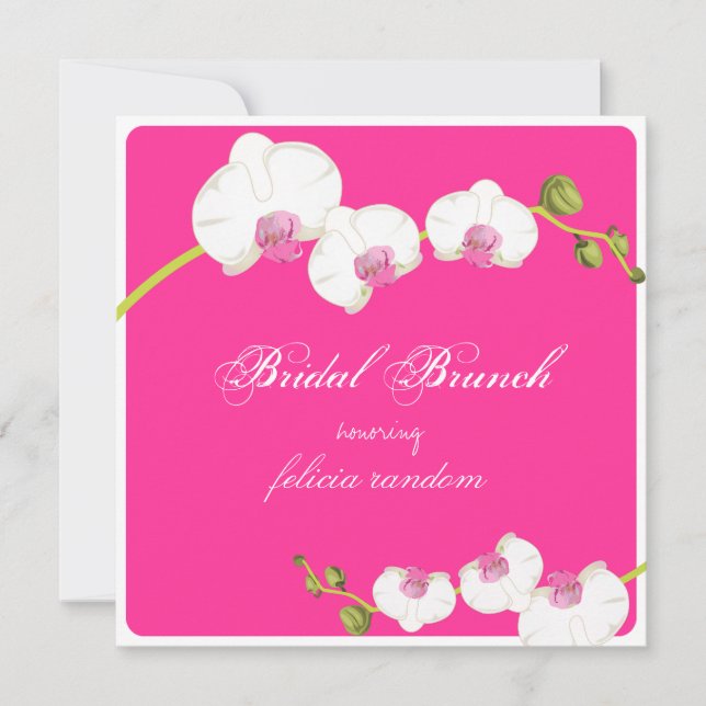 Invitation Pix-Dezines brunch orchidée/nuptiale/arrière - pla (Devant)