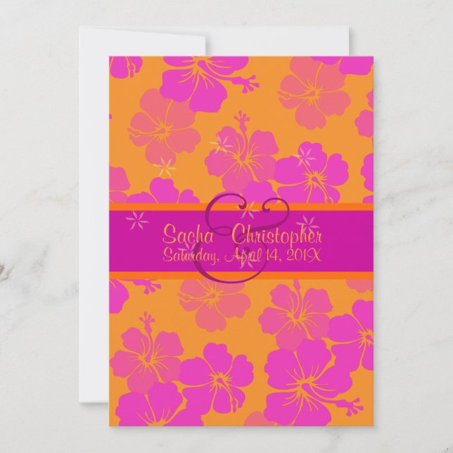 Invitation Pix-Dezines do-it-yourself arrière - plan, hibiscu (Devant)