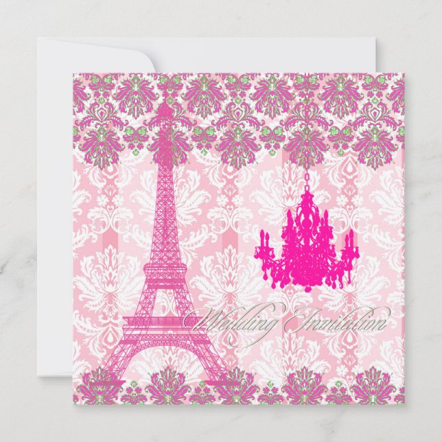 Invitation Pix Dezines la tour eiffel/paris (Devant)