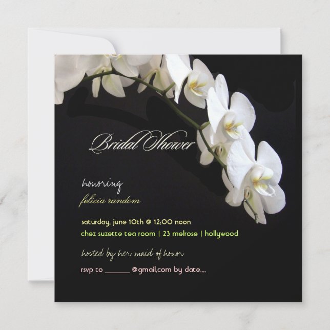 Invitation Pix-Dezines orchidées/phalaenopsis (Devant)