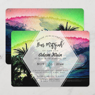Invitation Pix Dezines Surfs Up Beach Bar Mitzvah