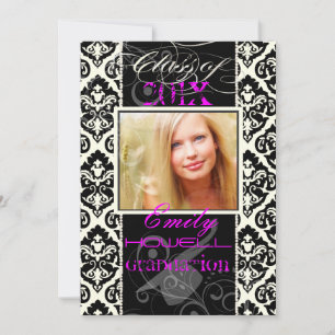 Invitation PixDezines 2012 Grads, olivia damask/do-it-yoursel