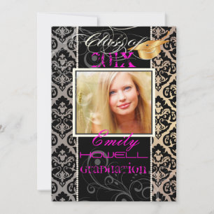 Invitation PixDezines 2012 Grads, olivia damask/do-it-yoursel