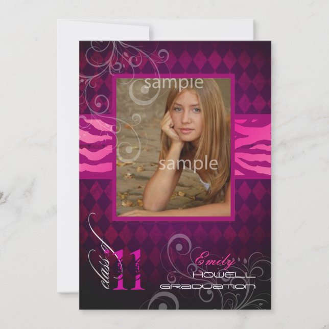 Invitation PixDezines 2012, Zebra Print+Harlequin (Devant)