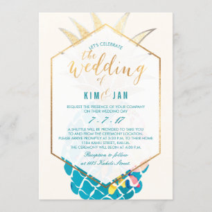 Invitation PixDezines Aloha Hawaiian Ananas/DO-IT-YOURSELF co