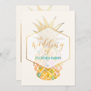 Invitation PixDezines Aloha Hawaiian Pineapples/do-it-yoursel