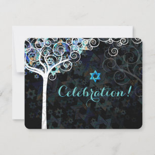 Invitation PixDezines Arbre de vie Bat mitzvah/réception