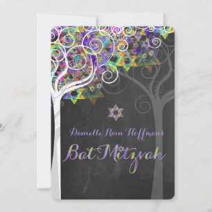 Invitation PixDezines arbre de vie Bat mitzvah/tableau de bor