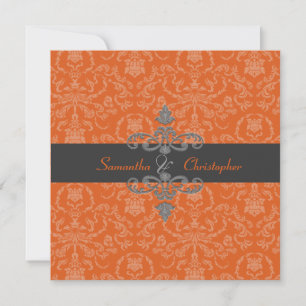 Invitation PixDezines Arianna Damask, do-it-yourself couleur,
