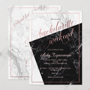 Invitation PixDezines Bachelorette Weekend Faux Rose Gold